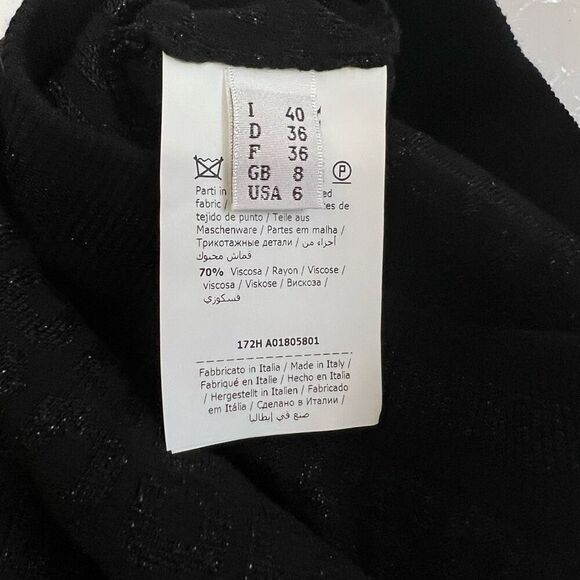 MOSCHINO Mini Skirt from Boutique Collection NWT!! Knit Viscose Blend Size 6 Bla - Picture 7 of 9